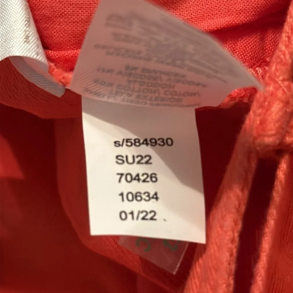 NWT LOFT Utility Pocket Skirt in 'Hothouse' Orange/Pink Size 14